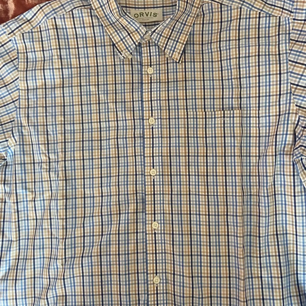 ORVIS Short Sleeved Button up XXL Men's Shirt